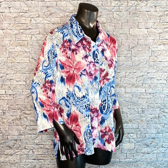 Alfred Dunner Floral Blouse - Picture 3 of 6